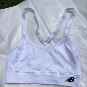 New Balance white sports bra
